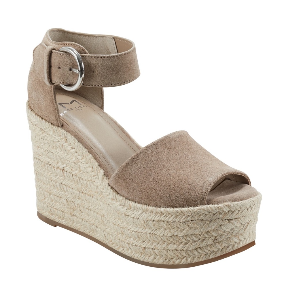 Marc Fisher LTD Alita Platform Wedge Espadrille Sandal Size 9